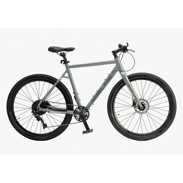 27.5" Велосипед REBEL RISE 259, рама алюминий 21.5, 10ск, HD, серый, 2024
