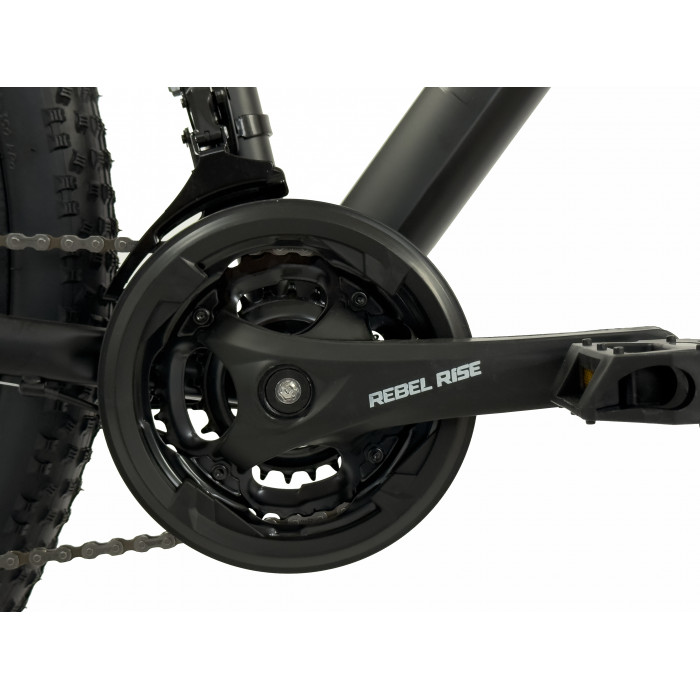 27.5" Велосипед REBEL RISE RANGER R3 087, рама сталь 18, 21ск., MD, dark black, 2025