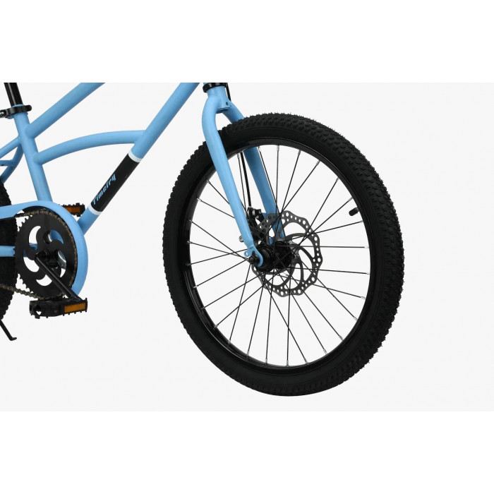 20" Велосипед TT5019, рама сталь, 1ск, MD, синий, 2024