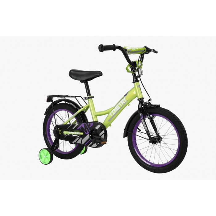 12" Велосипед TT5013, рама сталь, 1ск, V-brake, зеленый, 2024