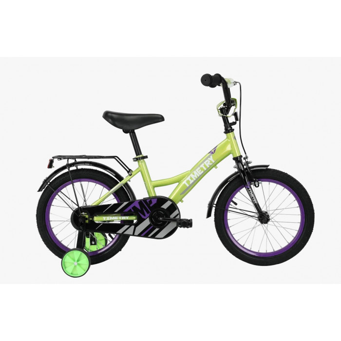 12" Велосипед TT5013, рама сталь, 1ск, V-brake, зеленый, 2024