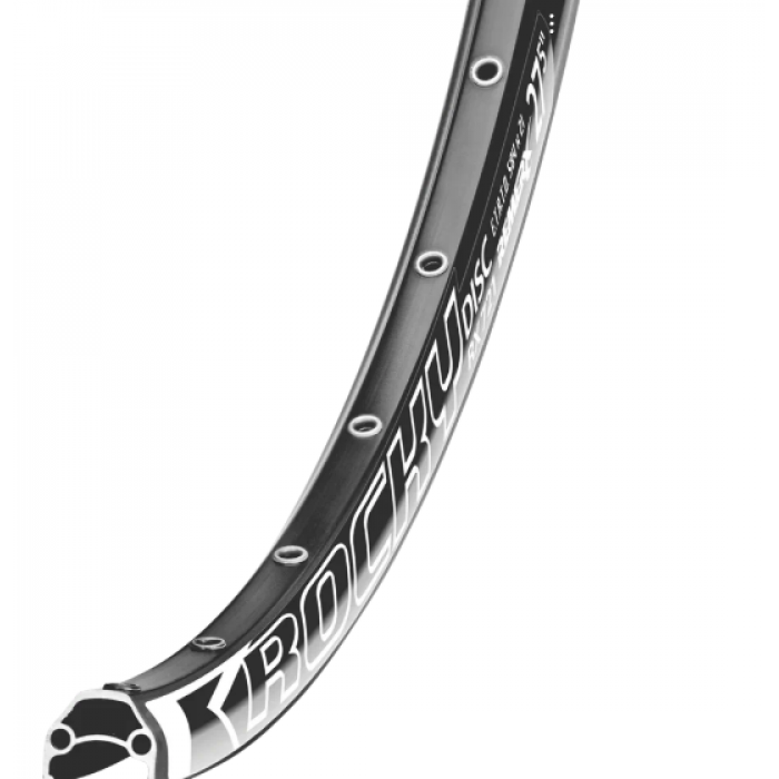 Обод 26”, “ROCKY DISK”, 559x22, 36 спицы, 550 гр, двойной, пистонированный, черный.