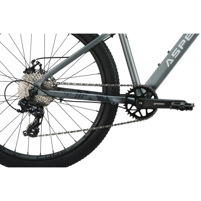 26" Велосипед Aspect RADIUM, рама алюминий 16, 8ск., MD, серый, 2025