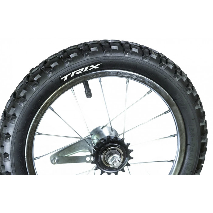Колесо заднее 14" TRIX, обод одинарный стальной, камера+покрышка, 783