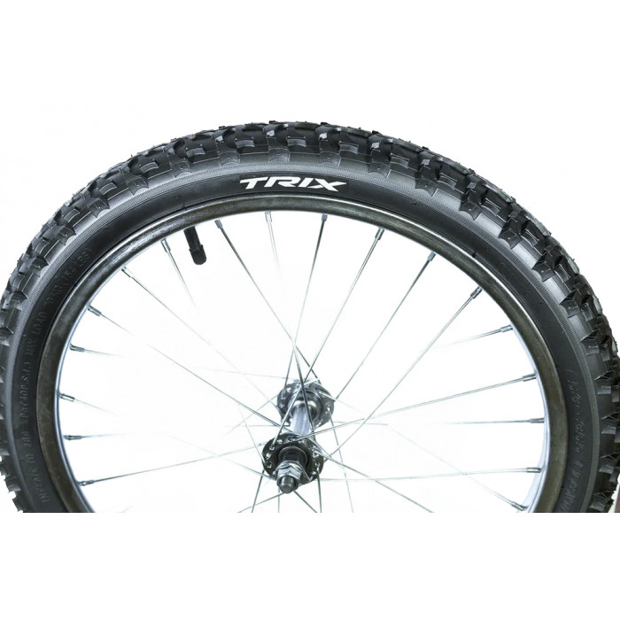 Колесо переднее 18" TRIX, обод одинарный стальной, камера+покрышка, 638